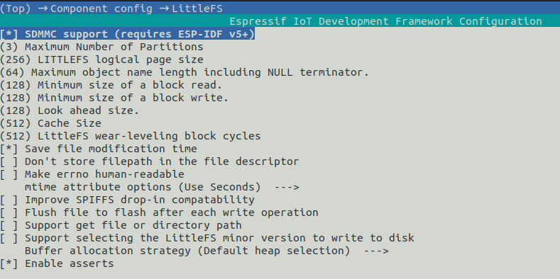 menuconfig_SDMMC_support
